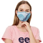 Swan Flying Bird Wings Waves Grass Fitted Cloth Face Mask (Adult)