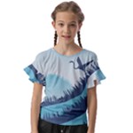 Swan Flying Bird Wings Waves Grass Kids  Cut Out Flutter Sleeves