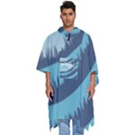 Swan Flying Bird Wings Waves Grass Men s Hooded Rain Ponchos