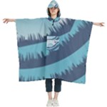Swan Flying Bird Wings Waves Grass Women s Hooded Rain Ponchos