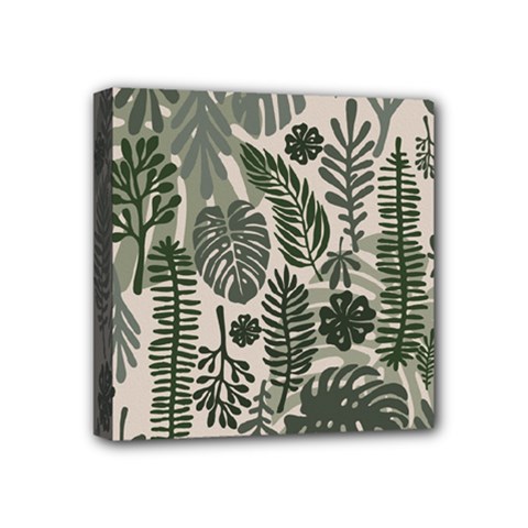 Plants Leaves Boho Botany Foliage Mini Canvas 4  x 4  (Stretched) from ArtsNow.com