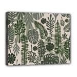 Plants Leaves Boho Botany Foliage Canvas 14  x 11  (Stretched)