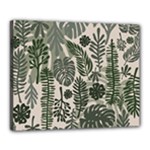 Plants Leaves Boho Botany Foliage Canvas 20  x 16  (Stretched)