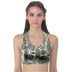 Plants Leaves Boho Botany Foliage Fitness Sports Bra