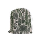 Plants Leaves Boho Botany Foliage Drawstring Pouch (Large)