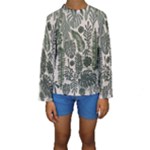 Plants Leaves Boho Botany Foliage Kids  Long Sleeve Swimwear