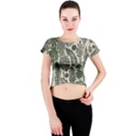 Plants Leaves Boho Botany Foliage Crew Neck Crop Top