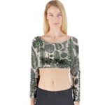 Plants Leaves Boho Botany Foliage Long Sleeve Crop Top