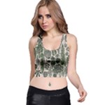 Plants Leaves Boho Botany Foliage Racer Back Crop Top