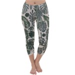 Plants Leaves Boho Botany Foliage Capri Winter Leggings 