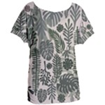 Plants Leaves Boho Botany Foliage Women s Oversized T-Shirt