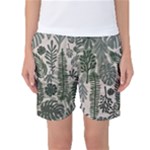 Plants Leaves Boho Botany Foliage Women s Basketball Shorts