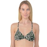 Plants Leaves Boho Botany Foliage Reversible Tri Bikini Top