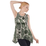 Plants Leaves Boho Botany Foliage Side Drop Tank Tunic