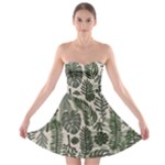 Plants Leaves Boho Botany Foliage Strapless Bra Top Dress
