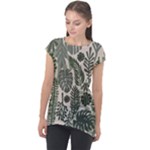 Plants Leaves Boho Botany Foliage Cap Sleeve High Low Top
