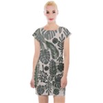 Plants Leaves Boho Botany Foliage Cap Sleeve Bodycon Dress