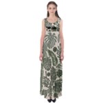 Plants Leaves Boho Botany Foliage Empire Waist Maxi Dress