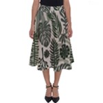 Plants Leaves Boho Botany Foliage Perfect Length Midi Skirt