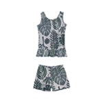 Plants Leaves Boho Botany Foliage Kids  Boyleg Swimsuit