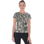 Plants Leaves Boho Botany Foliage Short Sleeve Sports Top 
