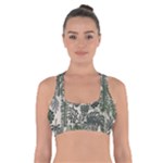 Plants Leaves Boho Botany Foliage Cross Back Sports Bra