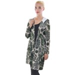 Plants Leaves Boho Botany Foliage Hooded Pocket Cardigan