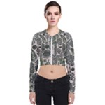 Plants Leaves Boho Botany Foliage Long Sleeve Zip Up Bomber Jacket