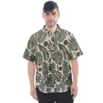 Plants Leaves Boho Botany Foliage Men s Short Sleeve Shirt