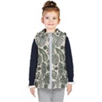Plants Leaves Boho Botany Foliage Kids  Hooded Puffer Vest