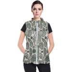 Plants Leaves Boho Botany Foliage Women s Puffer Vest