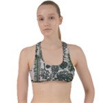 Plants Leaves Boho Botany Foliage Criss Cross Racerback Sports Bra