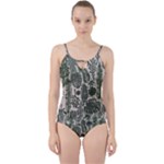 Plants Leaves Boho Botany Foliage Cut Out Top Tankini Set