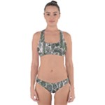 Plants Leaves Boho Botany Foliage Cross Back Hipster Bikini Set