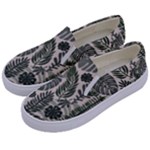 Plants Leaves Boho Botany Foliage Kids  Canvas Slip Ons