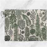 Plants Leaves Boho Botany Foliage Canvas Cosmetic Bag (XXXL)