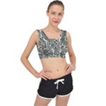 Plants Leaves Boho Botany Foliage V-Back Sports Bra