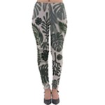 Plants Leaves Boho Botany Foliage Lightweight Velour Leggings