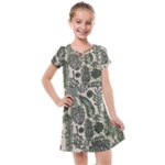 Plants Leaves Boho Botany Foliage Kids  Cross Web Dress