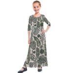 Plants Leaves Boho Botany Foliage Kids  Quarter Sleeve Maxi Dress