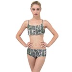 Plants Leaves Boho Botany Foliage Layered Top Bikini Set