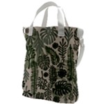 Plants Leaves Boho Botany Foliage Canvas Messenger Bag