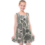 Plants Leaves Boho Botany Foliage Kids  Cross Back Dress