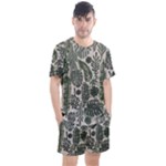 Plants Leaves Boho Botany Foliage Men s Mesh T-Shirt and Shorts Set