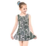 Plants Leaves Boho Botany Foliage Kids  Skater Dress Swimsuit