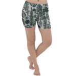 Plants Leaves Boho Botany Foliage Lightweight Velour Yoga Shorts