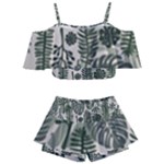 Plants Leaves Boho Botany Foliage Kids  Off Shoulder Skirt Bikini