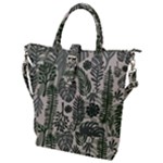 Plants Leaves Boho Botany Foliage Buckle Top Tote Bag