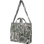 Plants Leaves Boho Botany Foliage Square Shoulder Tote Bag