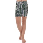 Plants Leaves Boho Botany Foliage Kids  Lightweight Velour Capri Yoga Leggings